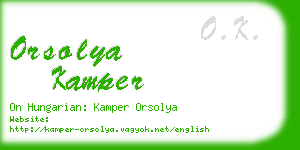 orsolya kamper business card